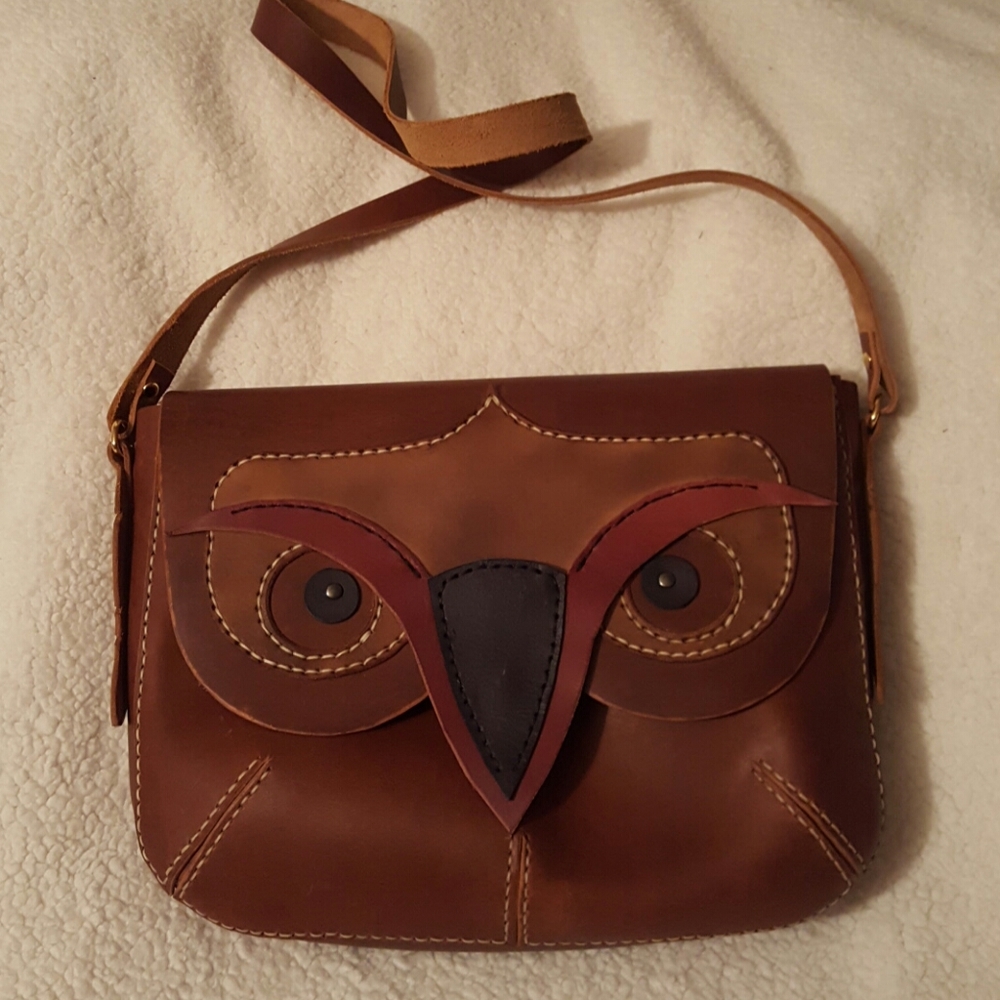 Handcrafted Leather Owl Handbag